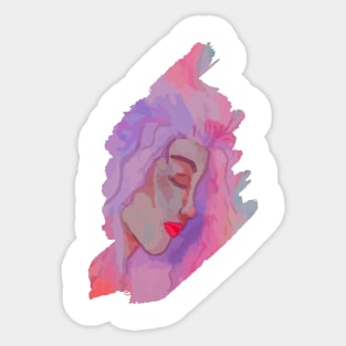 Peaceful Mermaid in Watercolor Sticker